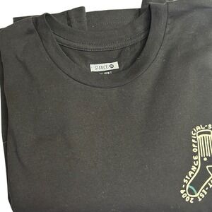 Stance The Crew T-Shirt Graphic Print Short Sleeve Black Cotton Size‎ L